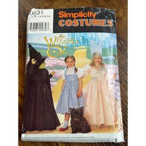 Simplicity Costumes The Wizard Of Oz Sewing Pattern 0631 Kids Sizes 3 to 8